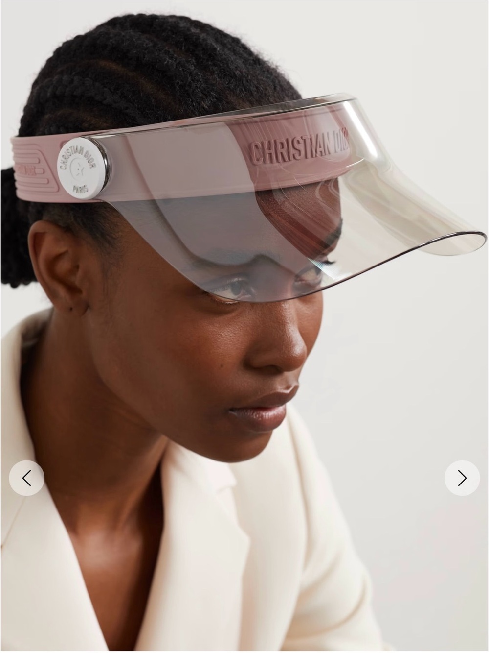 NIB Authentic CHRISTIAN DIOR Acetate DiorPacific V1U Sun Visor Pink - Picture 2 of 12